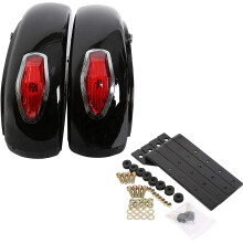 KUAFU Universal Motorcykel Hrd Sadelvska Trunk W/Lights W/Ls Kompatibel med Honda Yamaha Harley Suzuki Kawasaki Motorcykel