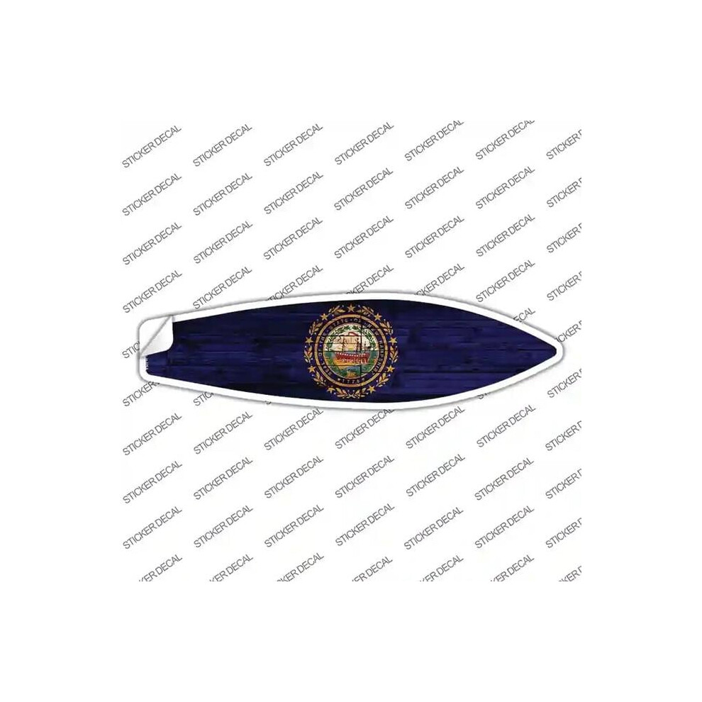 Smart Blonde Sb-128S-S Hampshire State Flag Novelty Surfboard Sticker Decal - Small 792636052316
