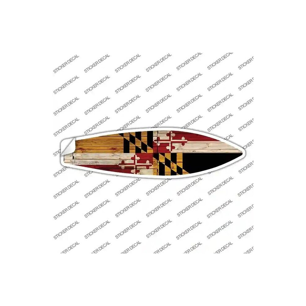 Smart Blonde Sb-119S-L Maryland State Flag Novelty Surfboard Sticker Decal - Large 792636052262