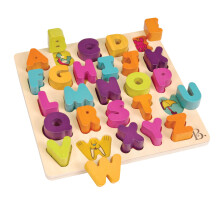 B. toys - Alpha B. Tical - Trä Alfabetspussel - 26 Bokstäver - Chunky Pussel - Lärande Leksaker för Småbarn