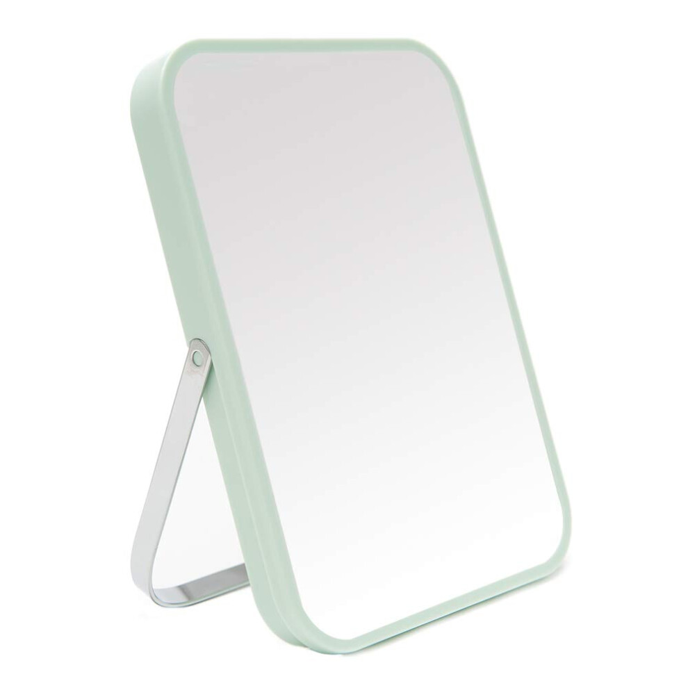 Yeake Table Desk Vanity Makeup Mirror 8-Inch Portable Folding Mirror With Metal Stand 90Adjustable Rotation Tavel Make Up Mirror Hanging Bathroom For
