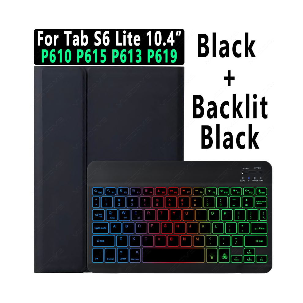 (For Tab S6 Lite, English) Keyboard Case For Samsung Galaxy Tab S6 Lite Black 967854315820