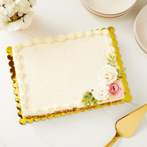12 Τεμάχια Χρυσές Πλάκες Κέικ 10x14 Ίντσες για Cupcakes 2