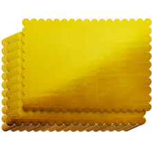 12 pakke kvart ark guld kageplader 10x14 tommer folie rektangel dessertbunde til cupcakes