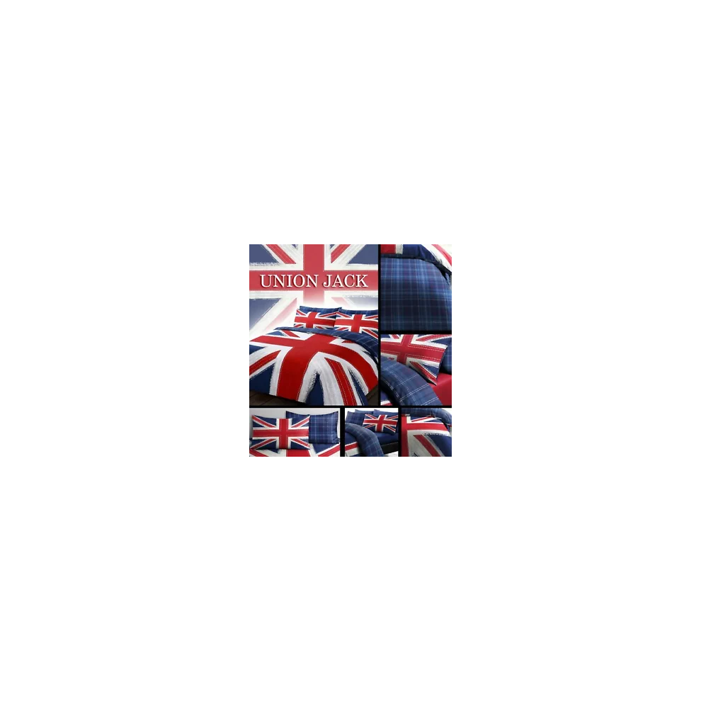 (King) Union Jack Reversible Duvet Cover Set