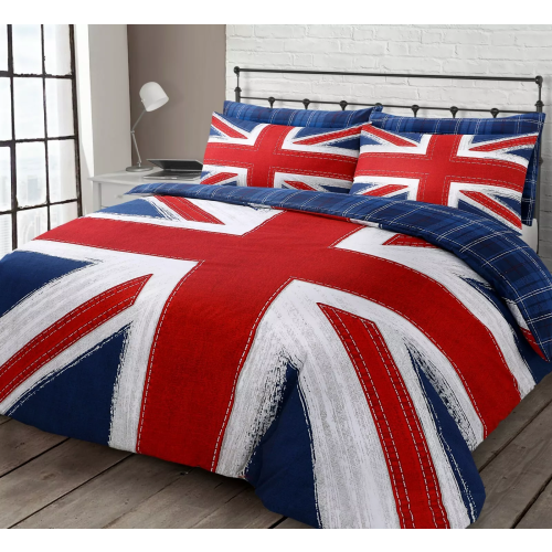 (King) Union Jack Reversible Duvet Cover Set 2