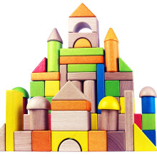 Migargle houten bouwstenenset voor kinderen - Regenboogstapelaar stapelspel constructiespeelgoedset voor kleuters kleurrijk leerzaam educatief speelgo