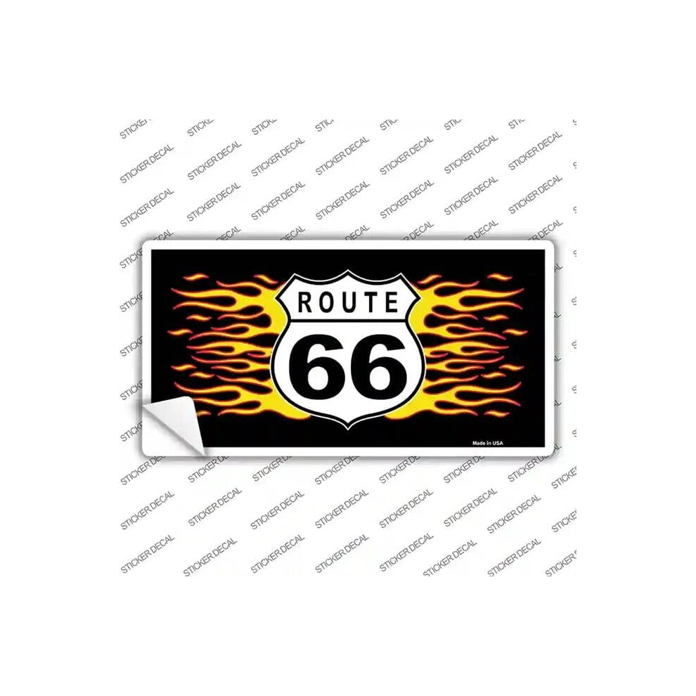 Smart Blonde Lp-1254S-L Route 66 Flames Novelty Sticker Decal - Large 731997961271