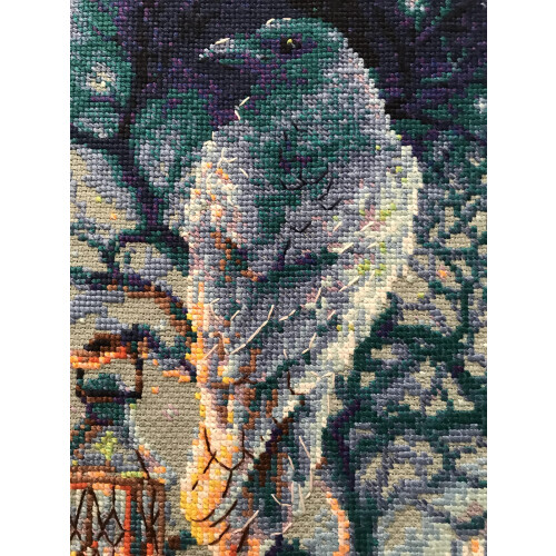 Riolis Counted Cross Stitch Kit Wise Raven 1876 2