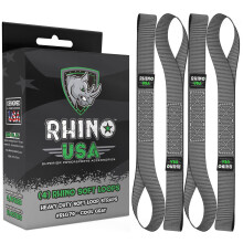 Rhino USA Soft Loop Motorrad-Spanngurte (4er-Pack) 10, 427 lb maximale Bruchfestigkeit, 1,7 x 17 Zoll, Hochleistungs-Spanngurte zur Verwendung