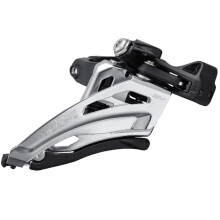 Shimano Deore FD-M4100-M Främre växelfördelare - 10 växlar, dubbel, sidoföring, framdrag, klämring, silver/svart