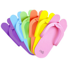 ZMOI Wegwerp Pedicure Slippers - 36 Paar Antislip - EVA Foam One Size Fits All Slippers voor Pedicure - Comfortabel en Veilig - 6 Leuke Kleuren - Id