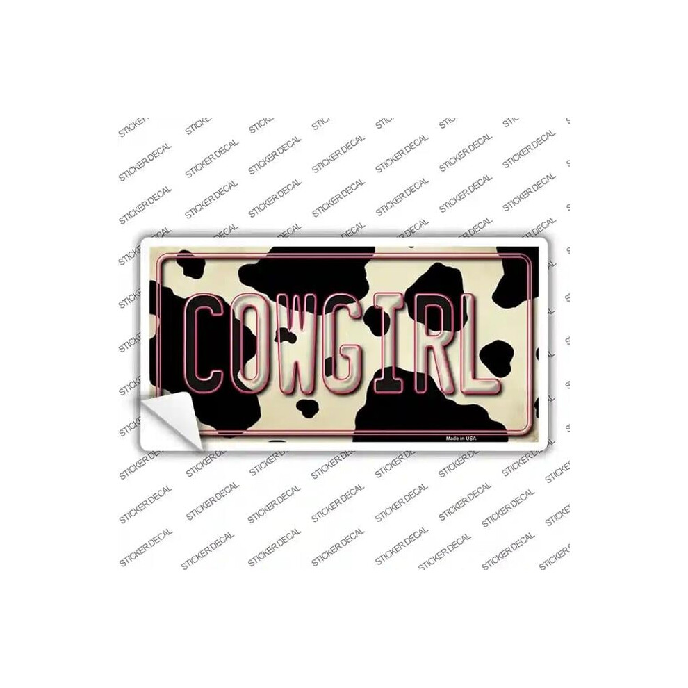 Smart Blonde Lp-8552S-Xl Cowgirl Cow Novelty Sticker Decal - Extra Large 792636054389