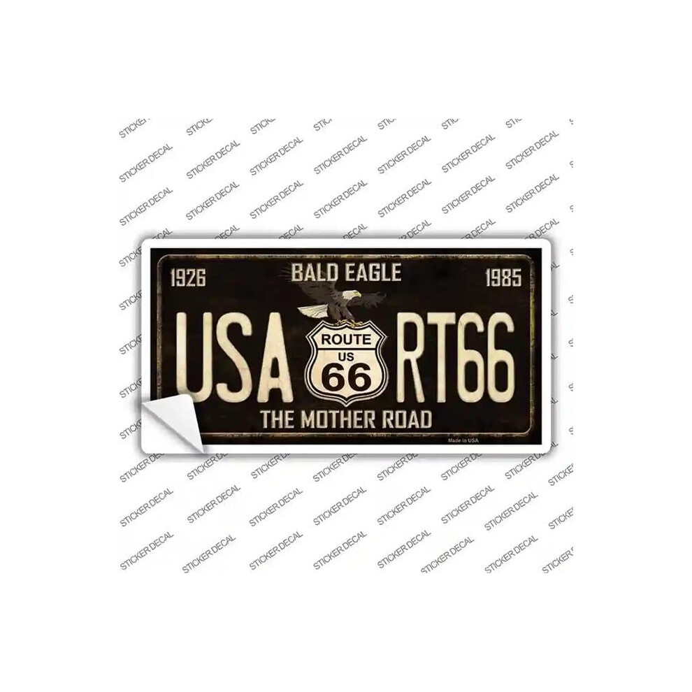 Smart Blonde Lp-8776S-L Bald Eagle Route 66 Novelty Sticker Decal - Large 792636054594