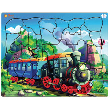Just Smarty Train Puzzle fiknak s lnyoknak | Rejtvnyek kpzse 3-5 ves gyerekeknek | 31 darabos vonatos puzzle gyerekeknek | Toddler Train Puzzl