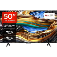 TCL 50P755K 50-inch Ultra HD, Wide Color Gamut, 4K HDR TV, Smart TV Powered by Android TV 2024 Model
