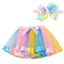 BGFKS LayeredTulle Regenbogen-Tutu-Rock fr Neugeborene, Mdchen, Fotografie-Outfit-Sets zum 1. Geburtstag. (Heller Regenbogen 024 Monate)