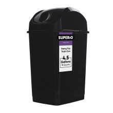 Superio Medium Co? cu capac de 4,5 Gallon Plastic Plastic Swing Top Gunoi poate sub?ire de?euri Subm pentru chiuveta/dulap Spalatorie bucatarie B