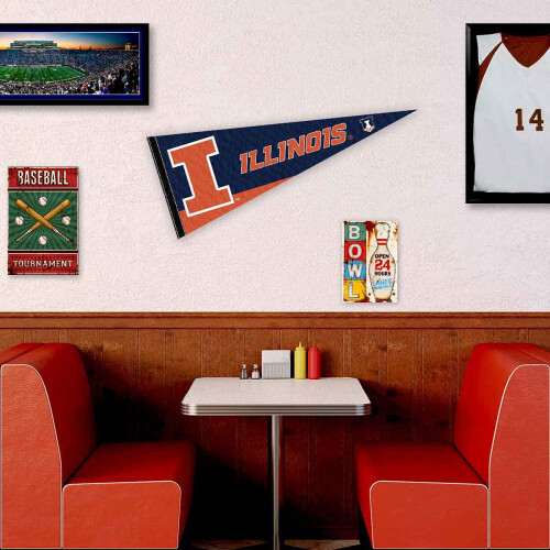 College Flags & Banners Co. Πανό με το Λογότυπο Illinois Fighting Illini 2