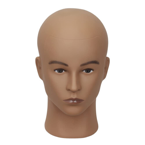 HAIRWAY Κεφάλι Μανεκέν για Γυρίζοντας Μαλλιά & Καπέλα με T Pins (Σκούρο Καφέ)