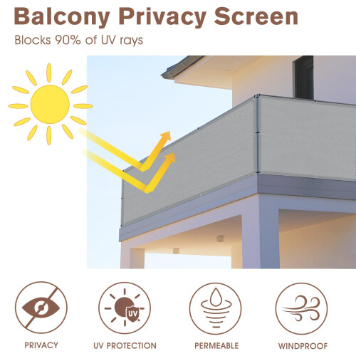 SUNNY GUARD 3'x10' Ελαφρύ Γκρι Ιδιωτικό Σκριν Balkon 1