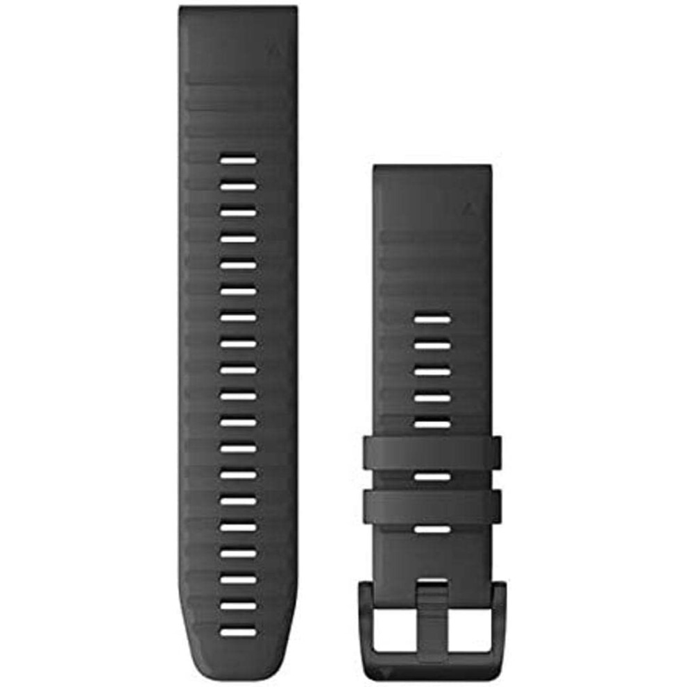 Garmin Quickfit 22 Watch Band  Slate Gray Silicone with Black Hardware (010-12863-22)