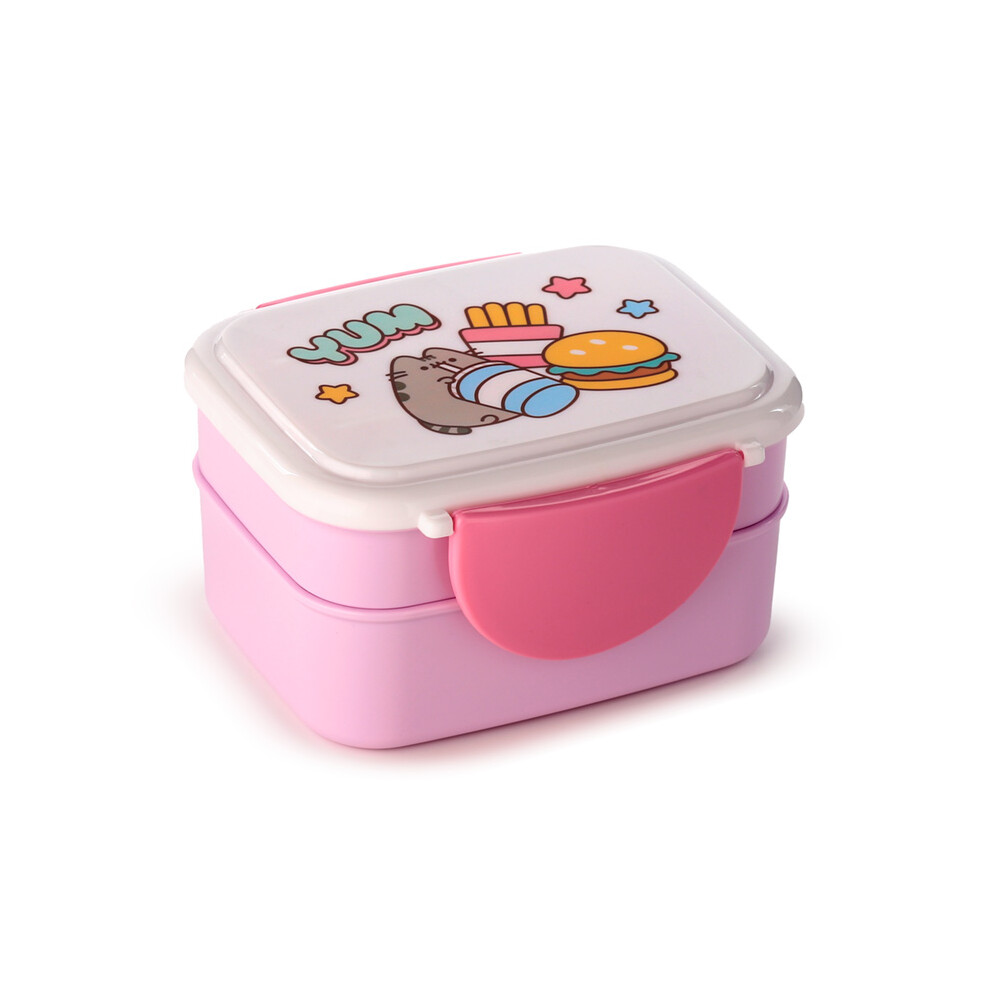 Bento Clip Lock Lunch Box with Cutlery - Pusheen the Cat Foodie Cat Themed Gifts