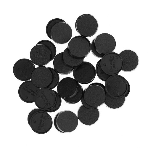 Evemodel MB325 100τμχ Στρογγυλές Πλαστικές Βάσεις 25mm για Μινιατούρες ή Παιχνίδια Πολέμου