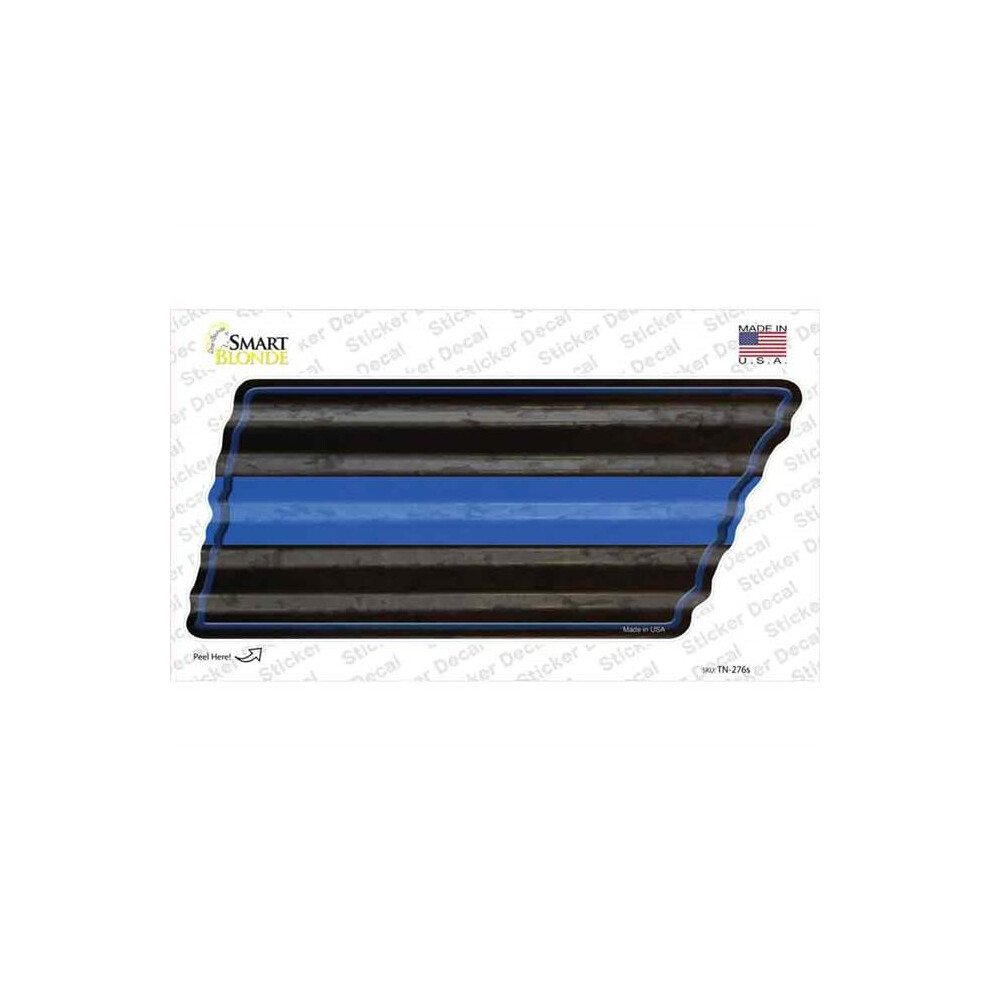 Smart Blonde Tn-276S-M Thin Line Novelty Corrugated Tennessee Shape Sticker Decal - Medium Blue 792636304651