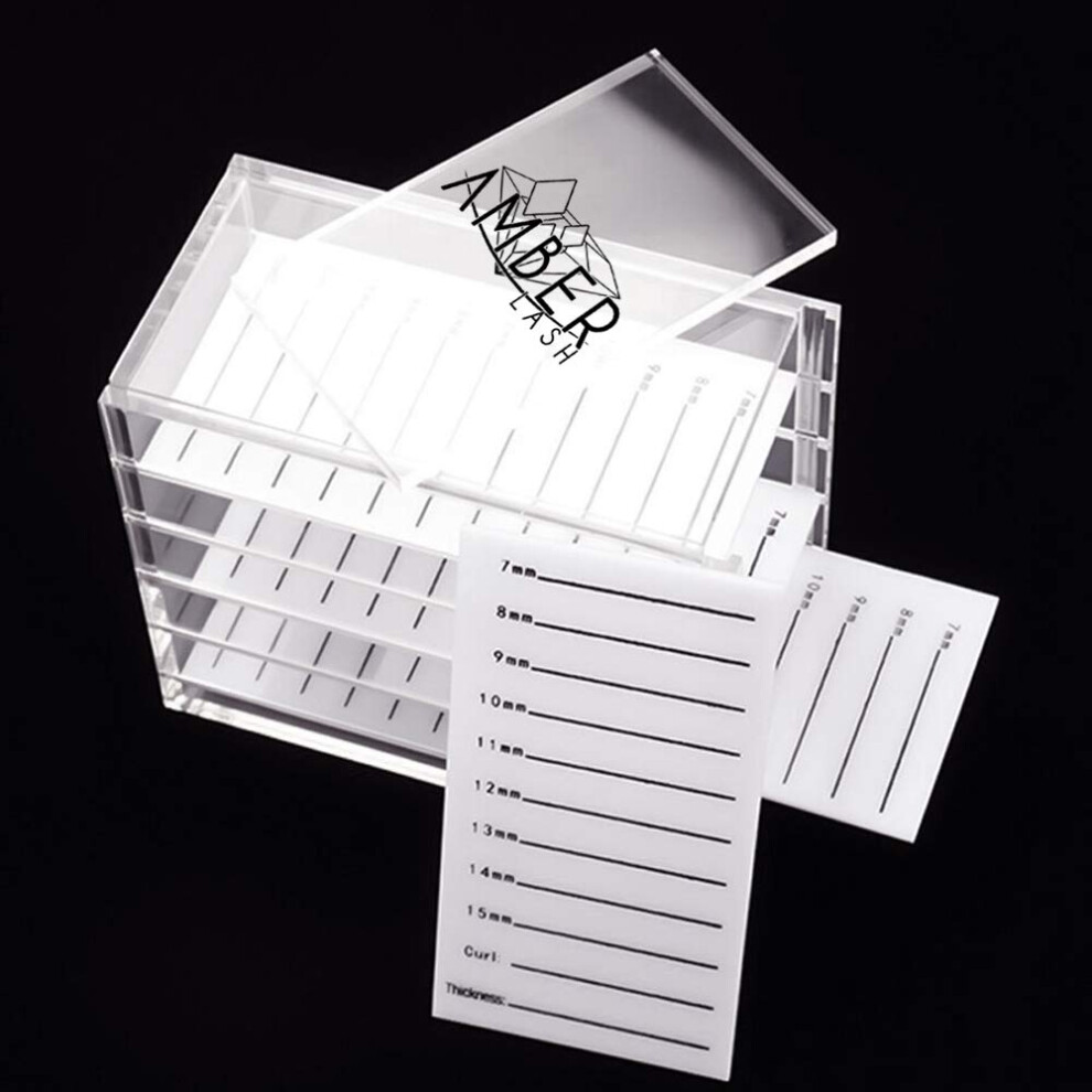 Amber Lash Tui De Rangement En Acrylique Transparent 5 Couches Pour Extensions De Cils-image