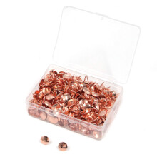 Coshar 400pcs Metallstickor, Push Pins, Runda Huvudnålar för Skola, Kontor, Hem (Roséguld, 2/5 Tum Huvud)