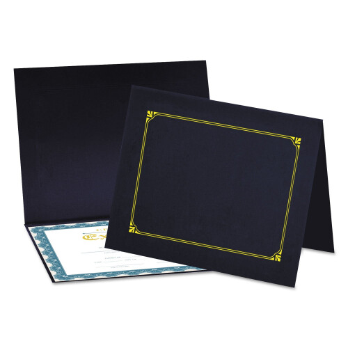 Universal Capa universal para certificado/documento 76897 8 1/2 x 11 / 8 x 10 / A4 Navy 6/PK