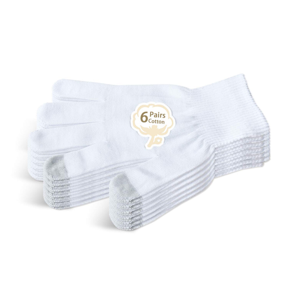 Evridwear Unisex Moisturizing Cotton Gloves with Touchscreen Fingertips for Eczema Beauty Cosmetic Dry Hands Sensitive Irritated Skin Therapy Overnigh-image-OPC-PFNHNTD-NEW