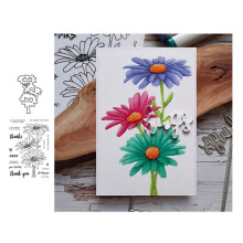 Lottoy st kamomill silikon klar stmpel och formset fr korttillverkning DIY-prgling fotoalbum Dekorativt hantverk