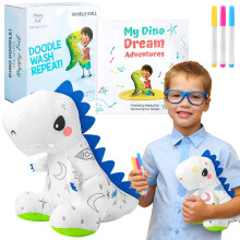 T-Rex Plys Dinosaur Malebog Gaves?t Kunst og H?ndv?rk Bl?dt g?r-det-selv-vaskbar Dino Doodle Dukke Fyldedyr Leget?j Maleri H?ndv?rkss?t Leget?j D