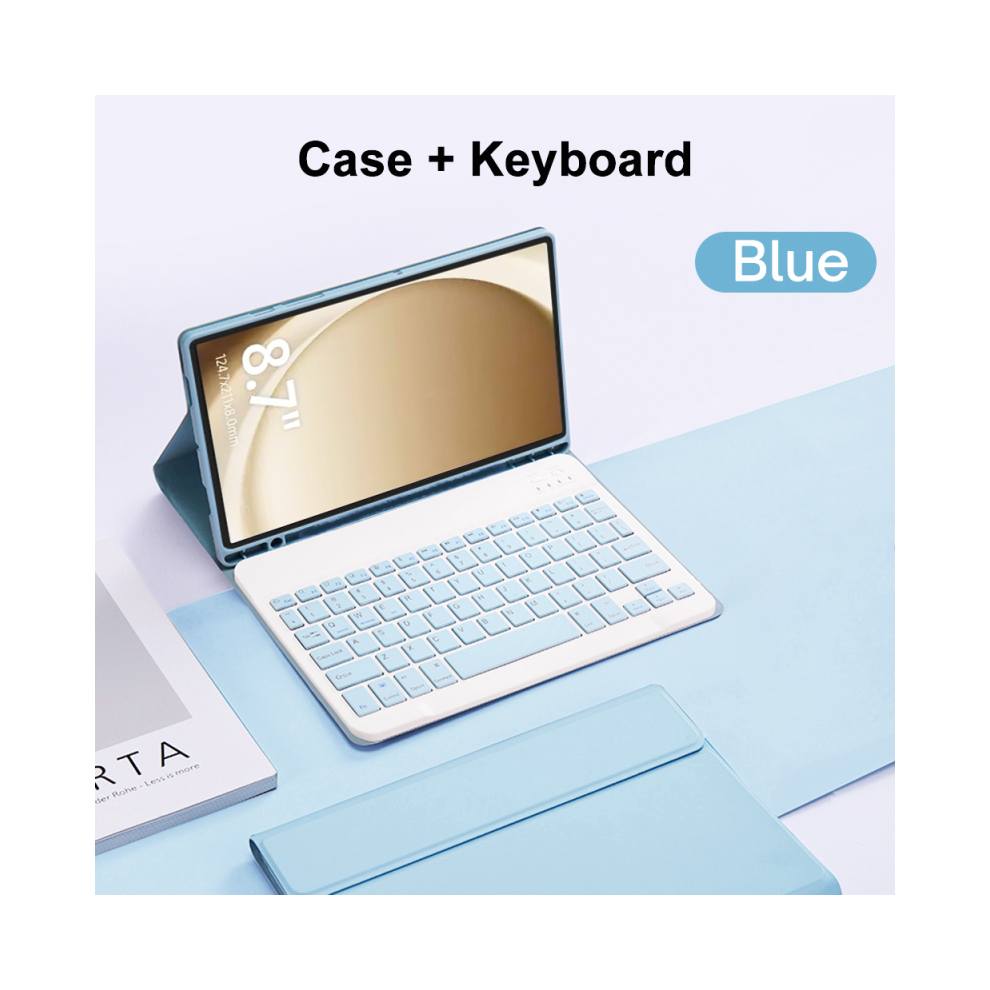 ( A, German Keyboard) For Samsung Galaxy Tab A9 8.7 Inch Case, Keyboard Blue 967854359794