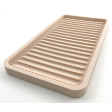 Happitasa Siliconen Keukengootsteen Organizer Tray Sponshouder en Aanrechtbeschermer | Zeepbakje en dispenserbakje voor badkamer en keuken (Sand Doll