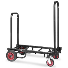 Pyle Compact Folding justerbar utrustningsvagn - Heavy Duty 8-i-1 Cabriolet Cart Hand Truck/Dolly/Plattform Cart med R-Trac-hjul - Expanderbar up