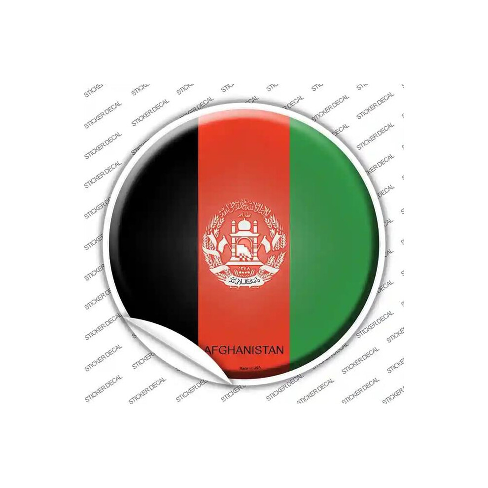 Smart Blonde C-180S-S Afghanistan Country Novelty Circle Sticker Decal - Small 792636307201