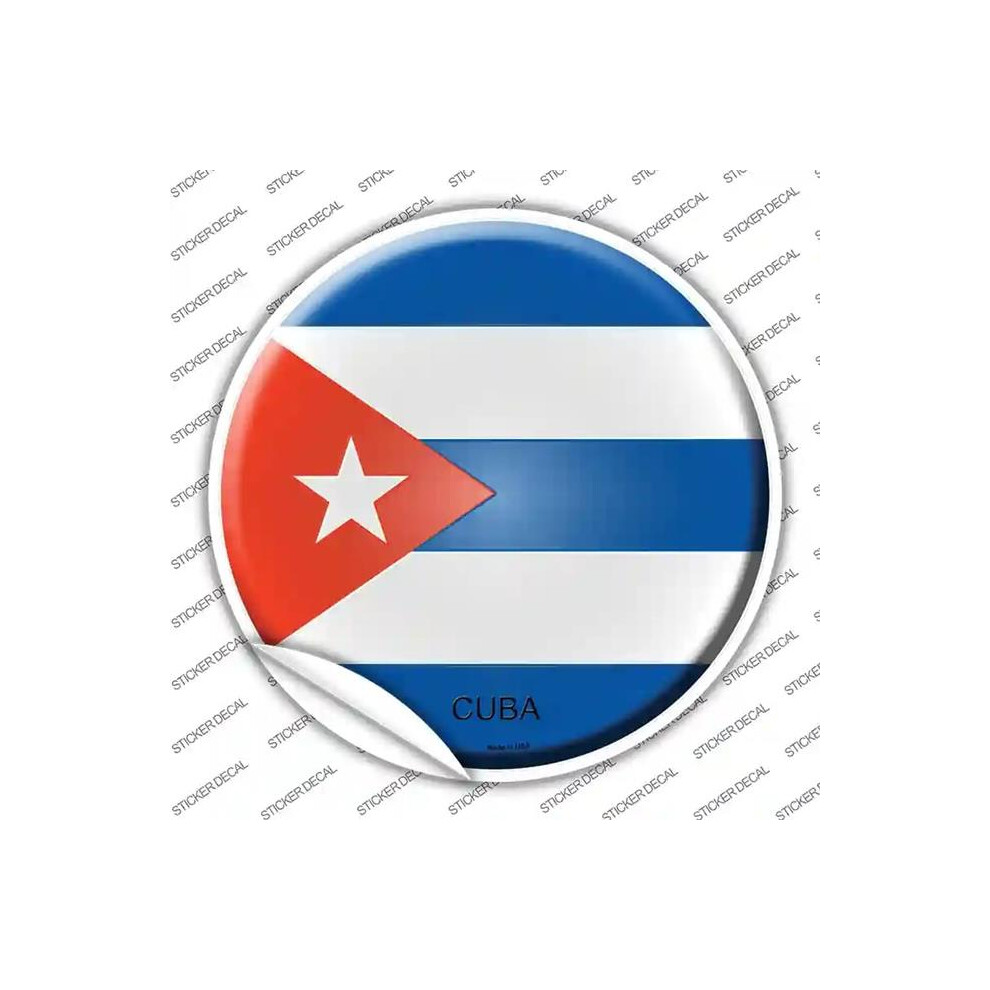 Smart Blonde C-246S-L Cuba Country Novelty Circle Sticker Decal - Large 792636307485