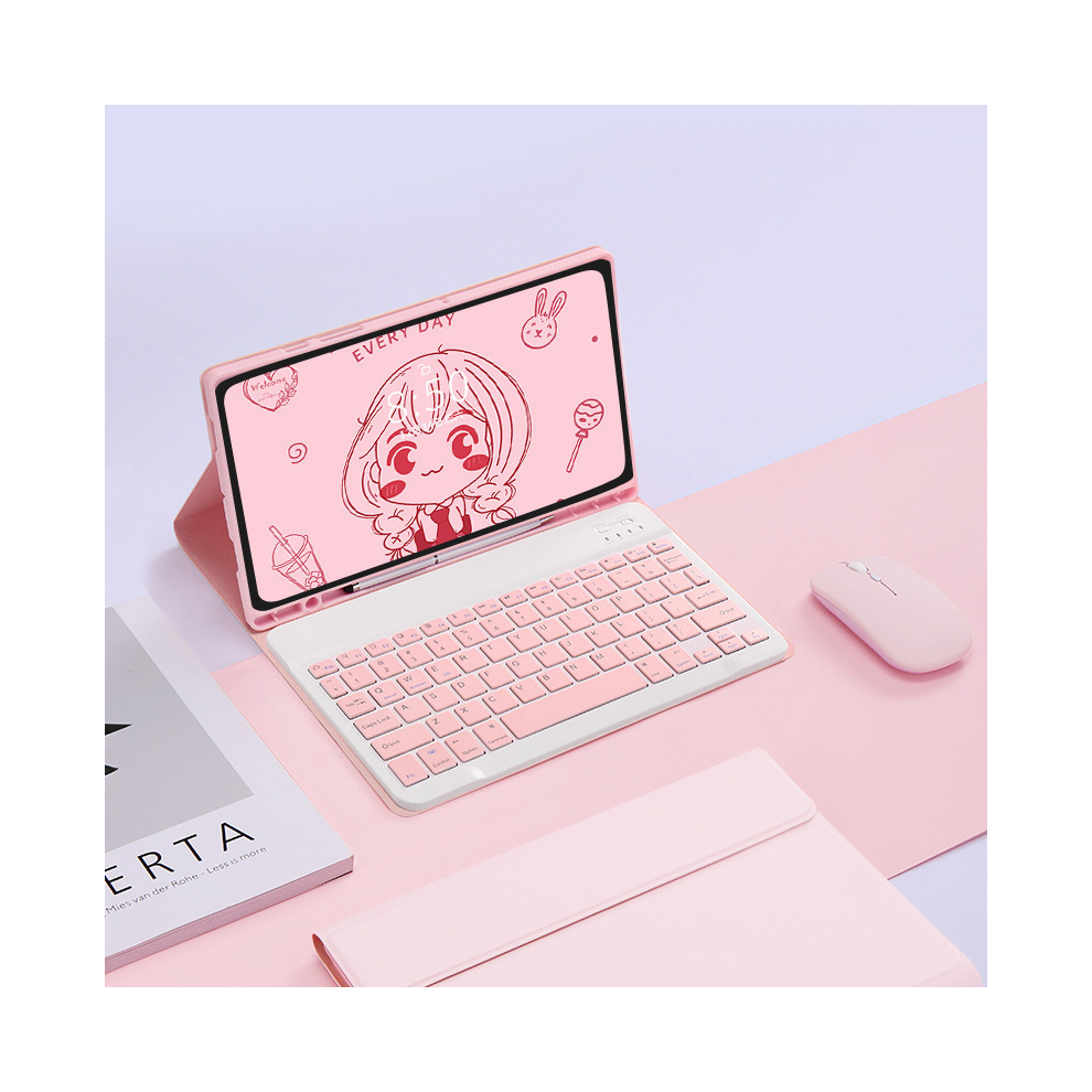 ( Squ Set, Tab S8 X700 X706) Free Mouse Wireless Keyboard For Samsung Galaxy Ta Pink 967854376197