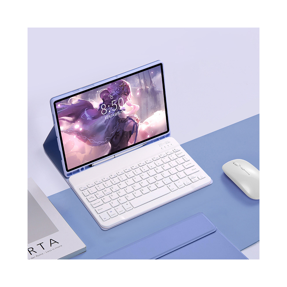 ( Wsqu Set, Tab S8 X700 X706) Free Mouse Wireless Keyboard For Samsung Galaxy Ta Purple 967854376296