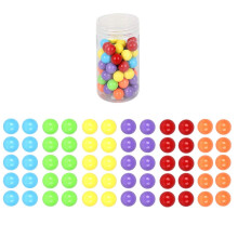 Witlans 60pcs Chinese Checker Game Replacement Balls 6 Solid Color 14mm Acrylic Game Marbles for Marble Run Marbles Game Aggravation Game Tradit