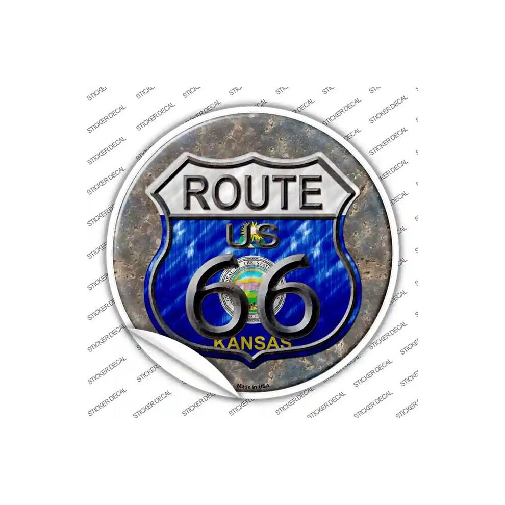 Smart Blonde C-520S-Xl Kansas Route 66 Novelty Circle Sticker Decal - Extra Large 792636308192