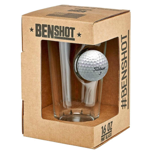 Ποτήρι Pint με Μπάλα Γκολφ BenShot - 16oz | Κατασκευασμένο στις ΗΠΑ 1