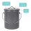 Now Designs Κάδος Compost Σαθρού Χάλυβα με Φίλτρο Άνθρακα, 8.5 ίντσες ύψος, 1.25 γαλόνι 3