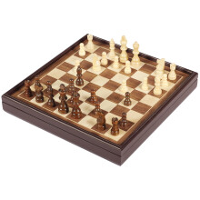 Legacy Deluxe Chess & Checkers Set Classic Two Player Game inkluderar foldingbrda med solidtrspel fr barn och vuxna i ldrarna 8 och uppt