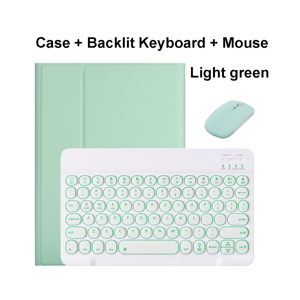 ( B Backlit, German Keyboard) For Samsung Galaxy Tab A9 Plus 11 Inch Case, Bluet Green 967854366389