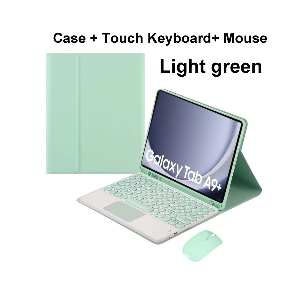 ( D, Arabic Keyboard) For Samsung Galaxy Tab A9 Plus 11 Inch Case, Bluet Green 967854366525
