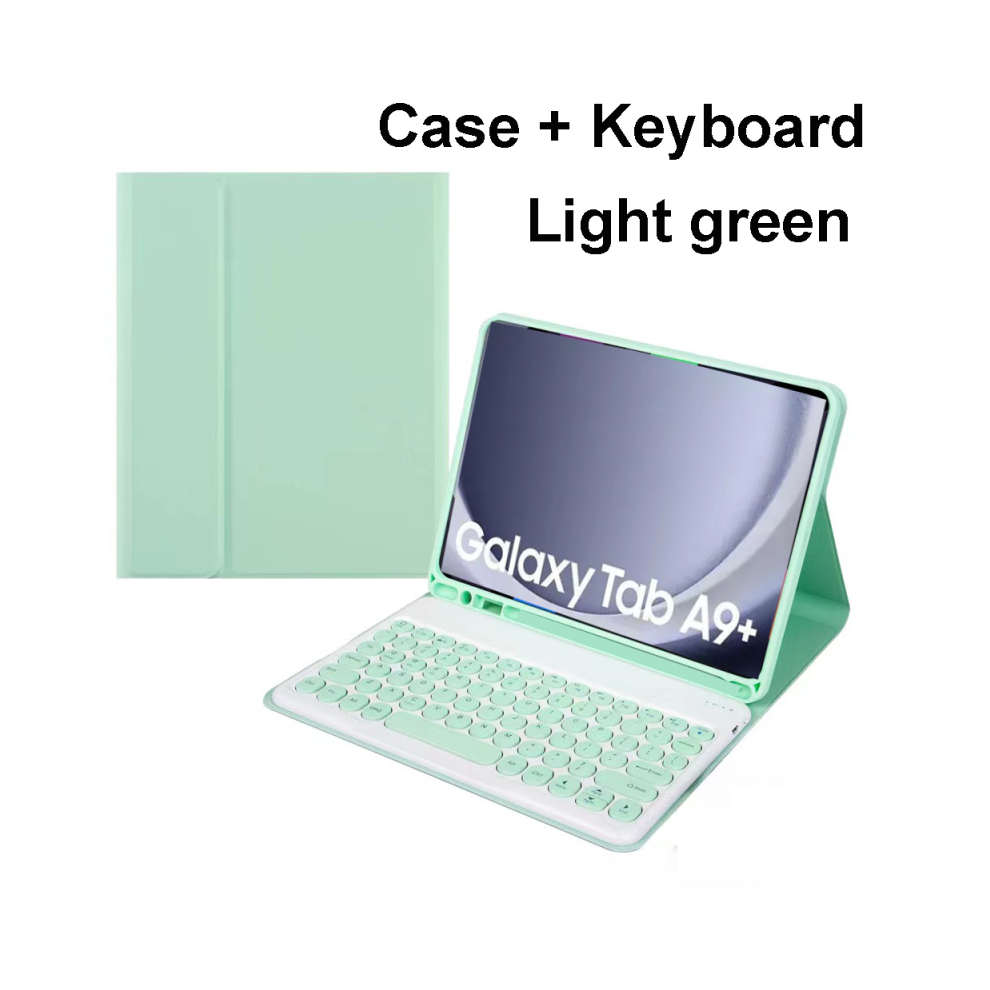 ( A, Hebrew Keyboard) For Samsung Galaxy Tab A9 Plus 11 Inch Case, Bluet Green 967854366730